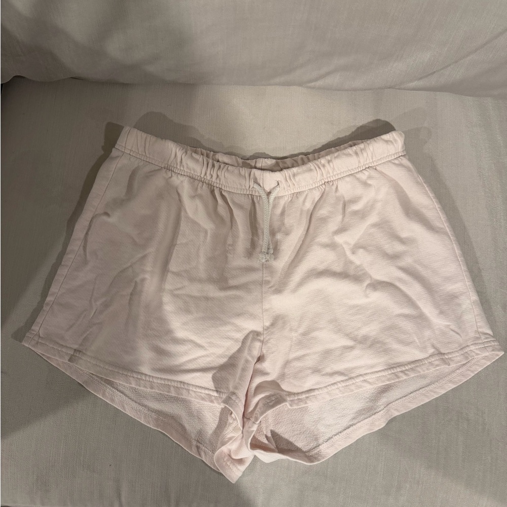Perfect White Tee Light Pink Lounge Shorts